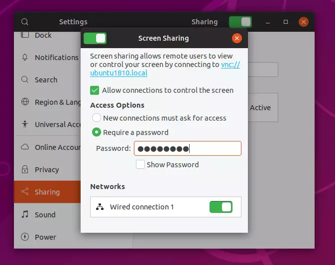 Ubuntu screen sharing