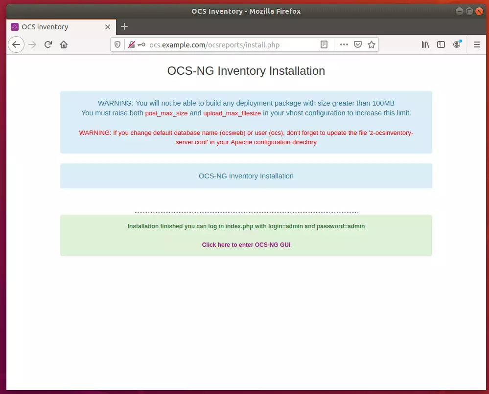 OCS Inventory Ubuntu Setup
