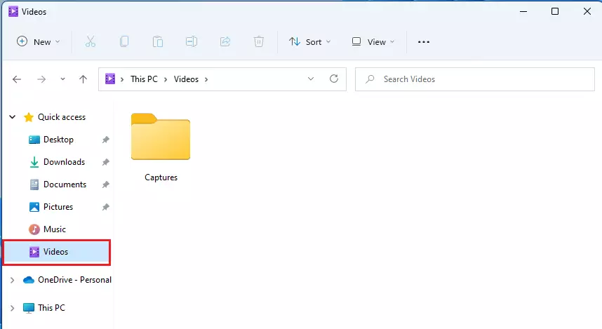 windows 11 show videos folder